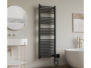 Radiateur sèche-serviettes Flame EL 137,5x48 noir mat