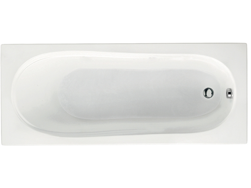 Geformte Einbau-Badewanne Gea mit Gestell 150x70 Weiß