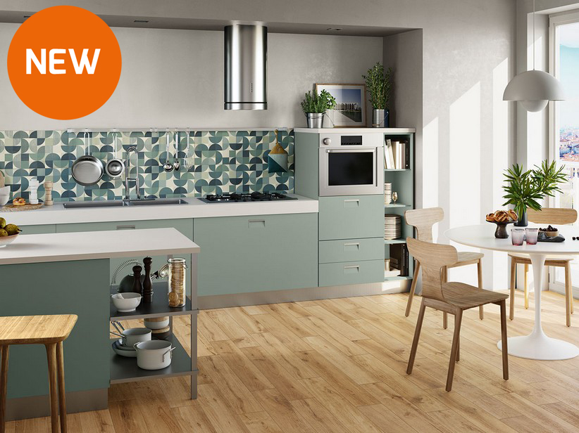 Rectified Kitchen Wall Tile with Trendy Colours and Decorations - Velvet