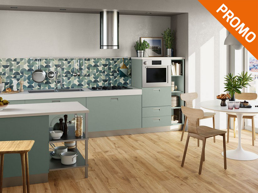 Rectified Kitchen Wall Tile with Trendy Colours and Decorations - Velvet