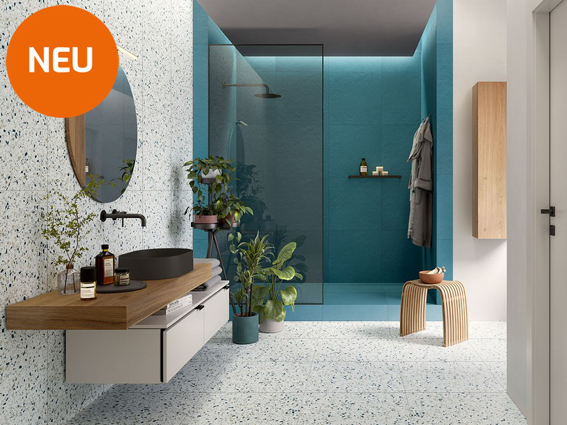 Badezimmer Wandfliesen Terrazzo-Optik rektifiziert 60x60 - Venice