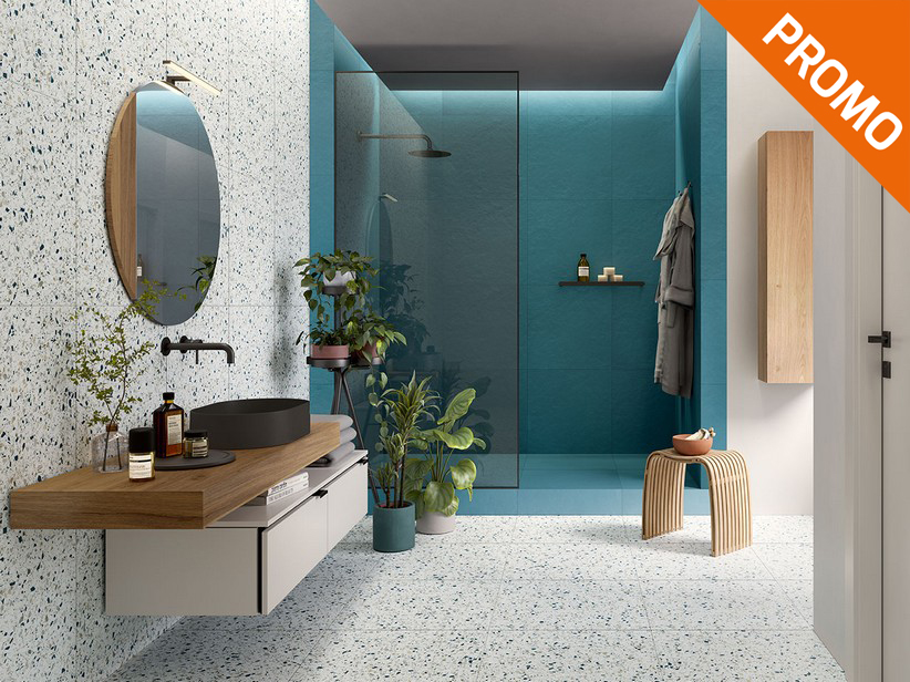 Grès cérame rectifié effet terrazzo 60x60 - Venice
