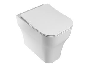 WC à poser Ether rimless 52x36 cm adossé au mur blanc brillant à économie d’eau