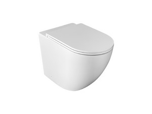 Wc à poser adossé au mur Vortex Moon blanc brillant