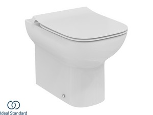 WC à poser Ideal Standard® i.Life A Rimless adossé au mur blanc