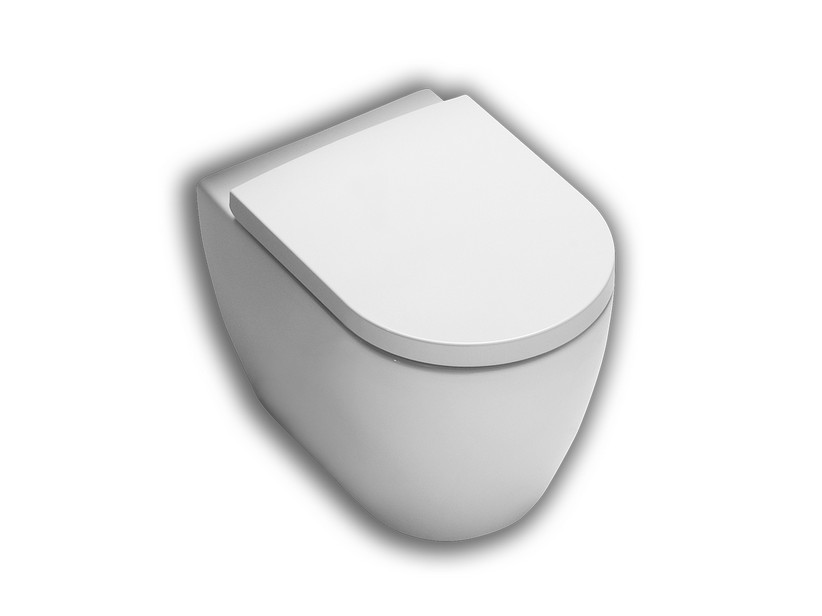 Wc a Terra Berna Rimless Distanziato Scarico a Pavimento Bianco Lucido -  Iperceramica