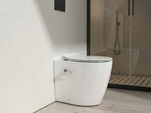 Stand-WC/Bidet Sentimenti Neo Rimless 51x36,3 cm wandbündig weiß glänzend