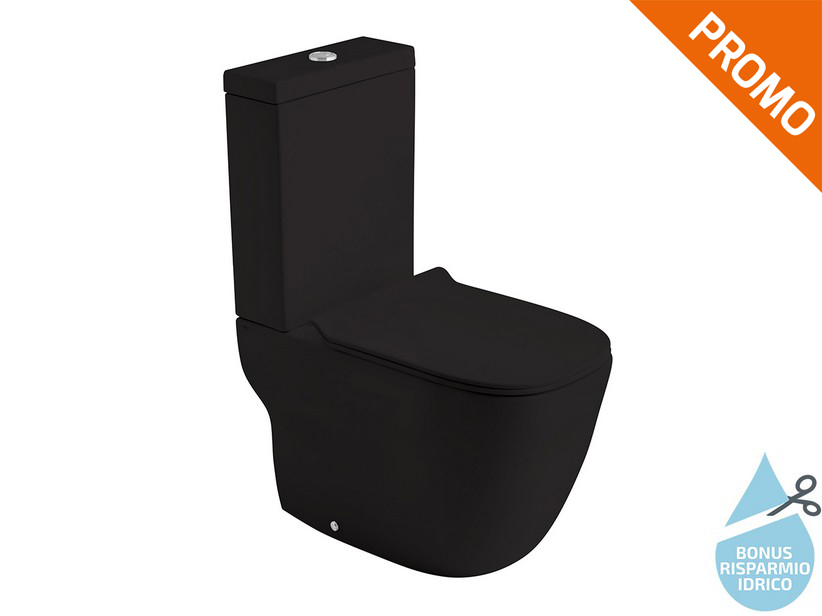 Wild Close Coupled Rimless Sanitary Ware Matt Black