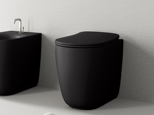 Stand-WC Nolita Mattschwarz Rimless