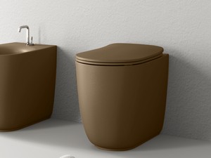 Stand-WC Nolita Dunkelbraun Matt Rimless