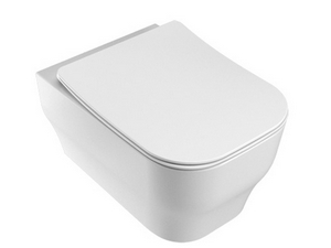 WATER-SAVING ETHER RIMLESS WALL-HUNG PAN 52x36 cm GLOSSY WHITE