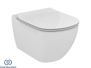 WC suspendu Ideal Standard® Tesi 2016 Aquablade blanc brillant avec abattant frein de chute