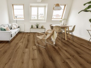 Pavimento Spc Wild Sunset Effetto Legno Rovere Marrone