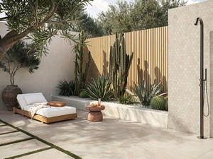 Namibia Sand XOUT 60x120 Stoneware Tile for Outdoor Use, 20 mm Thick, Rectified, Beige Slate Stone Effect