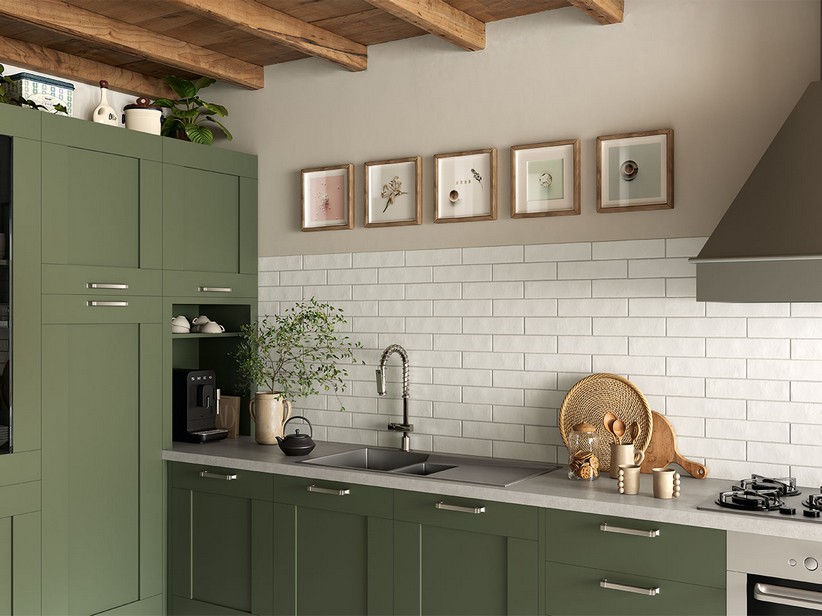 Carrelage mural cuisine couleur unie brillante 7,5X30 - Chelsea