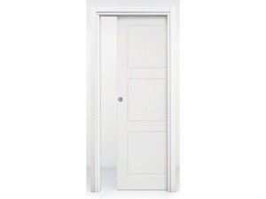 Classic Slim Sliding Door 60xH210 cm White Lacquered