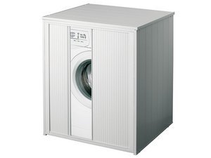 Composizione Mobili Lavanderia Area51-04 con lavatoio, moduli lavatrice ed  asciugatrice e specchio- Olmo Rosseau