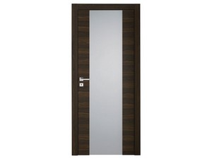 Interior Hinged Doors With Glass Panel Dark Brown