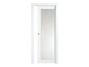 Space Sliding Doors With Glass Panel White