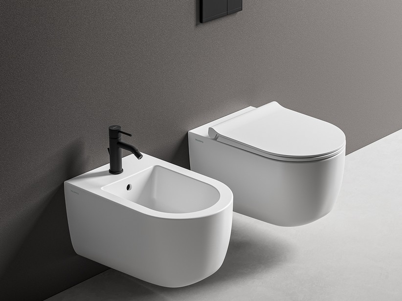 Wand-Badkeramik Roma Vortex Weiß glänzend