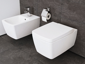 WC suspendu Metropole Rimless blanc brillant