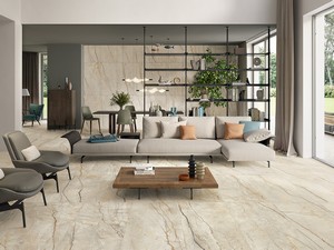 Grès cérame rectifié effet pierre 60x120 - Storm Cream