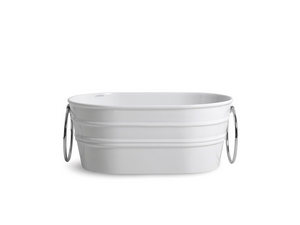Tinozza Washbasin 60X40Xh25 with Rings Glossy White