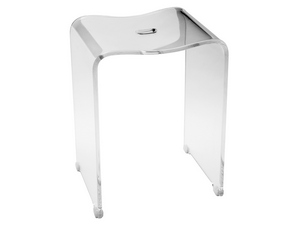 Tabouret Clear douche en plexiglas transparent