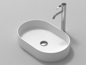 Union Round Washbasin Solid Surface 58X38