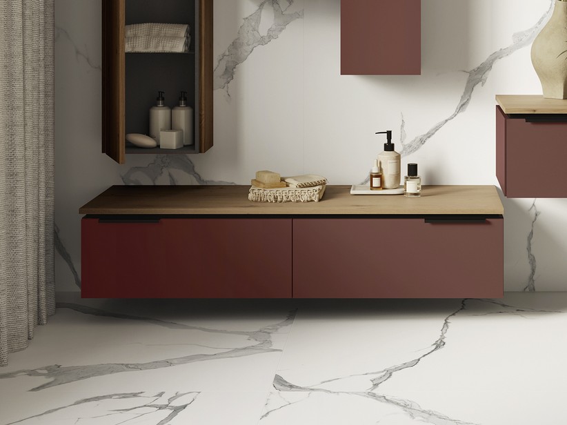 Madia Cassettiera Con 2 Ante 4 Cassetti Cm 136x41xh.86 -775k