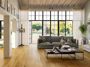 Natural Brushed And Varnished Oak Parquet - Michigan