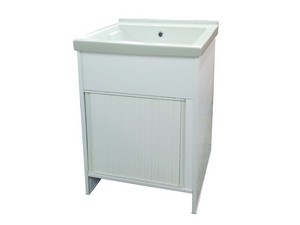 Reno 61X50 cm Pvc Washbasin Unit with Sand Washbasin In Glossy White Teckstone