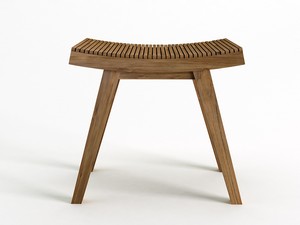 Badhocker LOMBOK 4 Beine aus Massivholz Natur Teak