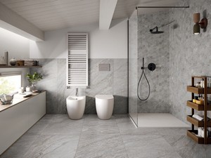 Fliesen Alpes Grey 60x120 Feinsteinzeug mit grauem Quarzit-Steinoptik