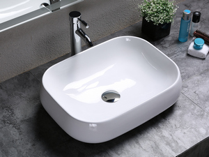 Arno Washbasin 56X42 H14,5 Ceramic Glossy White