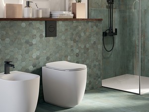 Blade Green 29X27 Metallic Effect Porcelain Mosaic