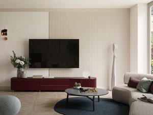 Decorative Panel Boiserie Cannettato Big 300X2000 3D Effect, Paintable