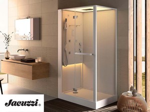Bali Shower Led Cabin 120X80 White Matt
