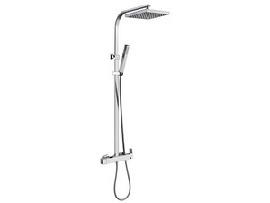 Odette Square Shower Column with Mixer Chrome