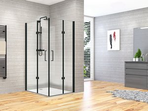 Fantasy2 Be-Fold Shower Enclosure 70X70 Black Matt