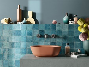 Fez Petrolio 10X10 Zellige Polished Blue Tile