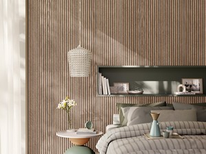 Decorative Panel Hashi Planks Walnut 392X1400 Wood Slat Effect Brown