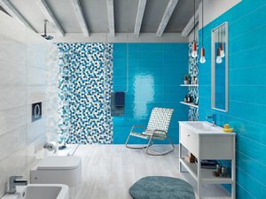 Intinta Acquamarina Wall Tile 20X60 Glossy Turquoise Blue