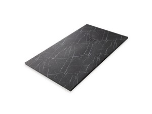 Kaspa Shower Tray 120X80 Black Marble Effect