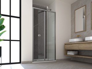 Miro' Duschtür für Nische cm 90 Rechts Glasstärke 6 mm Transparent Profile Chrom