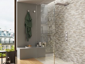 Stone Wall Effect Tile Outback White 16X39