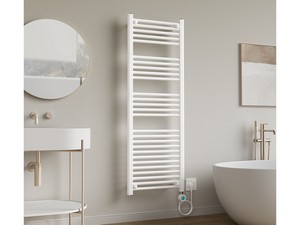 Flame EL 137,5x48 Matt White Towel Warmer