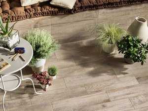 Walks Beige Tile 15.2X60.5 Beige Wood Effect Outdoor Gres