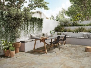 Carrelage Ardesia Beige XOUT 60x60 grès cérame extérieur 20mm d'épaisseur effet pierre