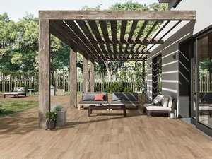 Yukon Miele Tile 15.2X60.5 Outdoor Gres Wood Effect Brown